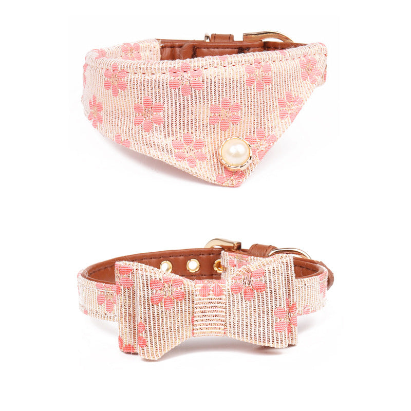 cute bowknot pets dog collarsproduct information