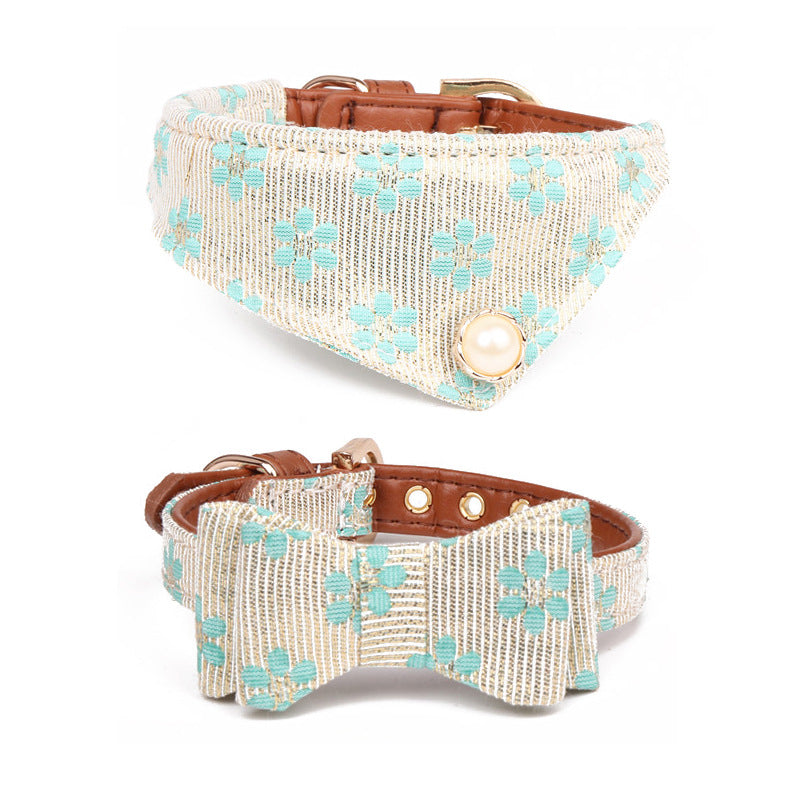 cute bowknot pets dog collarsproduct information