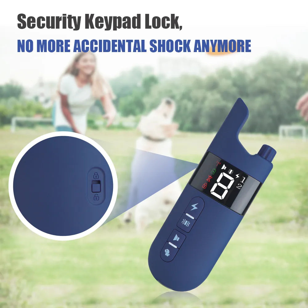 MASBRILL 800m Electric Dog Training Collar Light IP7 Waterproof Pet Remote Control With Shock Vibration Sound Function Collars