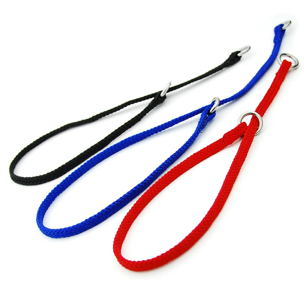 Dog Pinch Collar Pet Adjustable Knitting Nylon Collar with Control Buckle Necklace for Small Medium Large dogs Pet Supplies