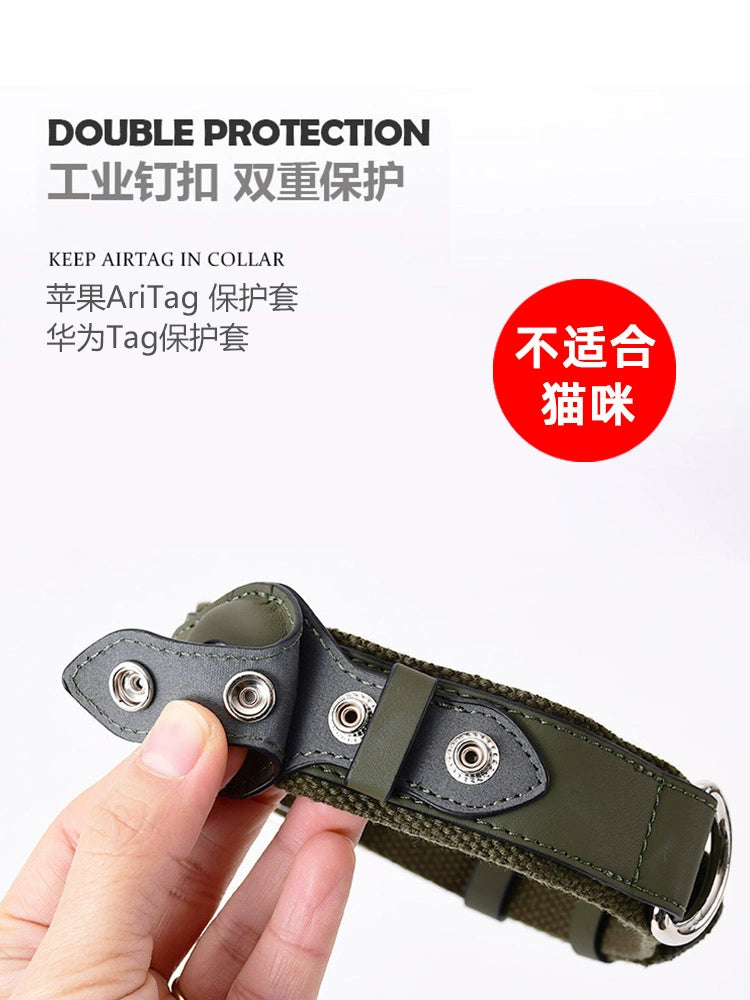 Airtag Dog Collar Large Dog Tracker Positioning Collar Huawei Hand Holding Rope Protective Case Apple Anti-Lost Collar