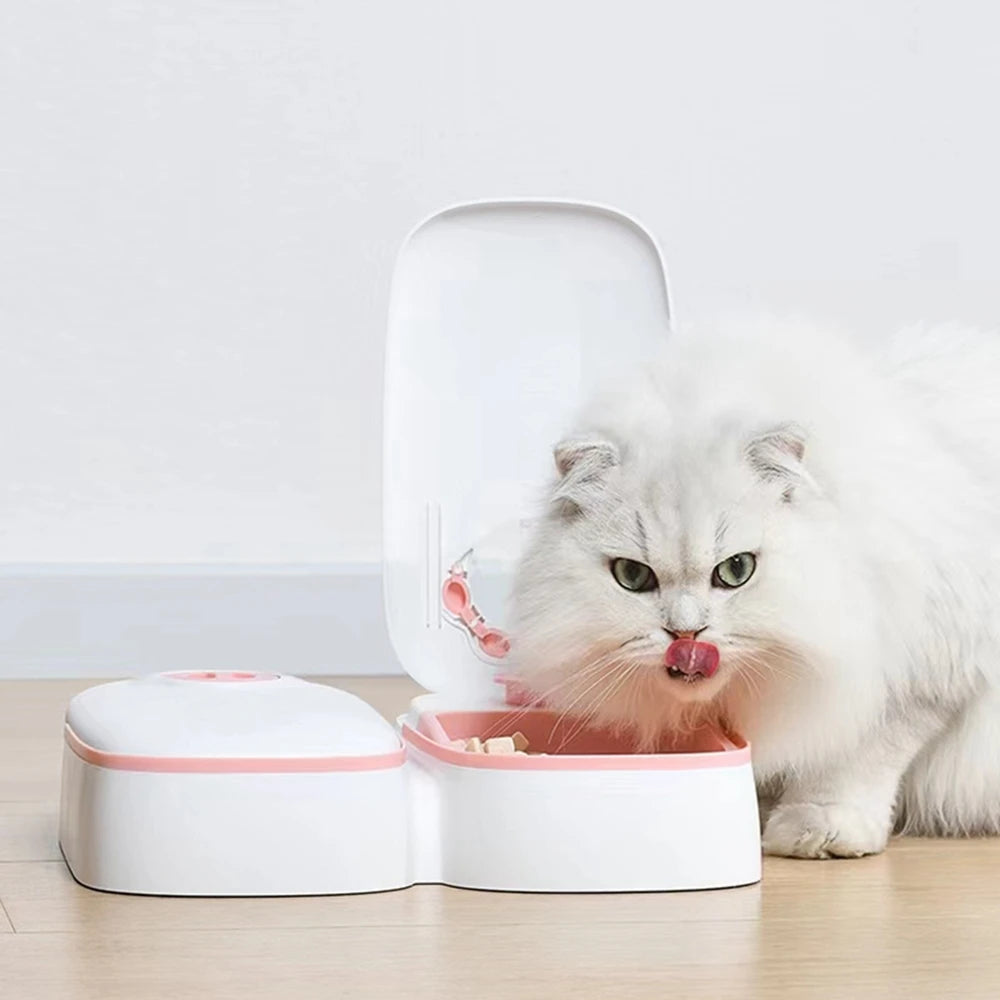 Automatic Pet Feeder Dog Food Dispenser Convenient Cat Food Bowl Food Storage Container Household Pet Accessories
