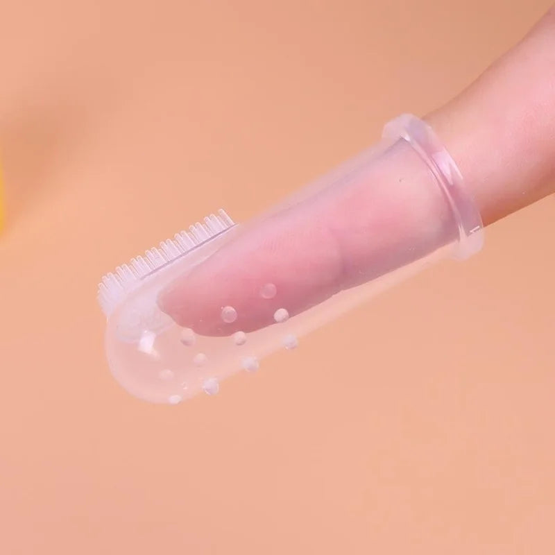 2 Pcs Soft Silicone Pet Finger Toothbrush Teddy Dog Brush Cleaning Bad Breath Teeth Care Dog Cat Oral Cleaning Stuff