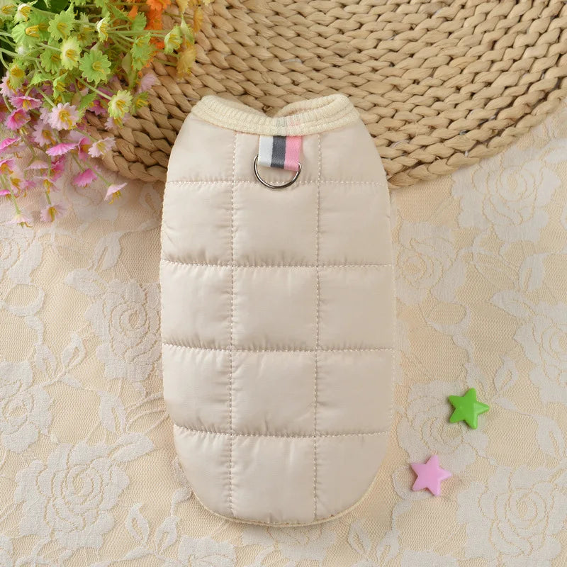 Winter Warm Dog Clothes For Small Dogs Windproof Dog Down Jacket Solid Color Dogs Coat Jacket Padded Clothing Chihuahua Clothes