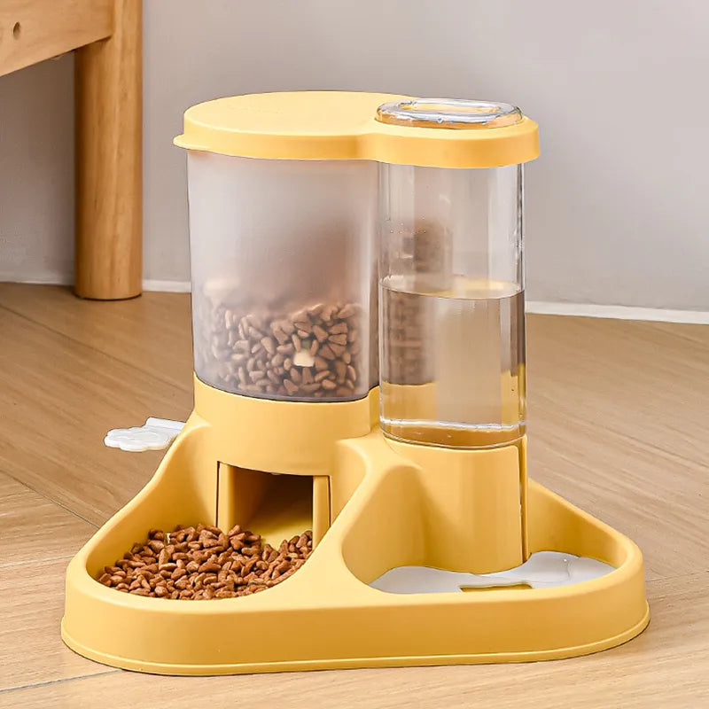 Large Capacity Dog Feeder Automatic Cat Drinker Water & Food Dispenser Pet Drinking & Feeding Bowl For Dogs Cats Food Storage