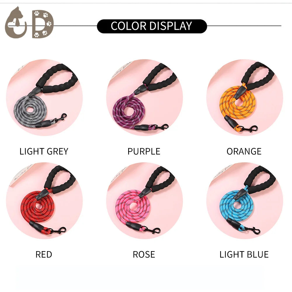 Dog Leash 120/150/200/300cm Nylon Pet Leashes Reflective Dog Leash For Medium Small Large Dog Leashes Ropes Pet Accessories