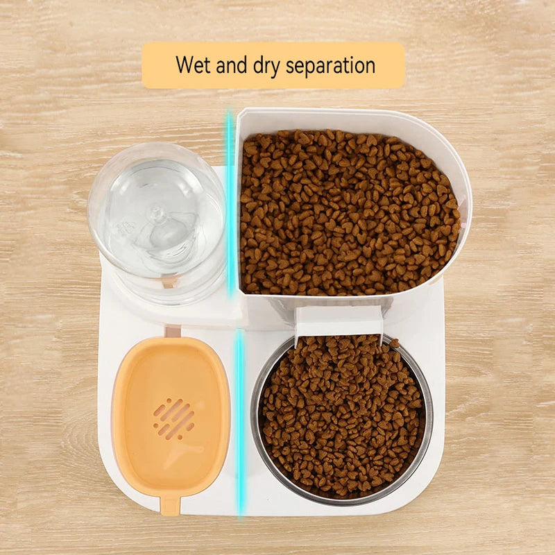 Automatic Dog Feeder Water Dispenser Drinker For Dogs Cats Stainless Steel Feeding Bowl Drinking Bottle Bowls Pet Supplies