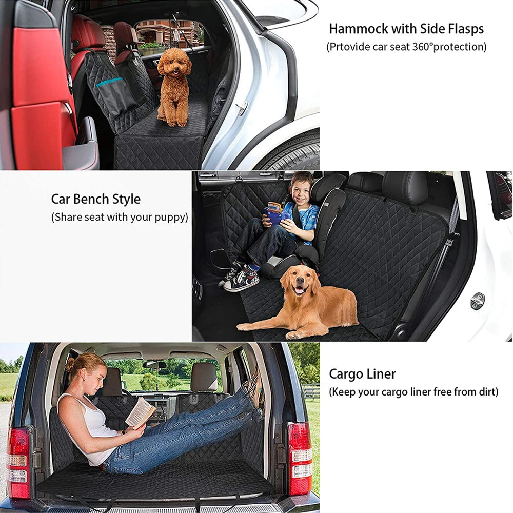 Dog Carriers Car Seat Cover Waterproof Pet Travel Dog Carrier Hammock Car Rear Back Seat Protector Mat Safety Carrier For Dogs