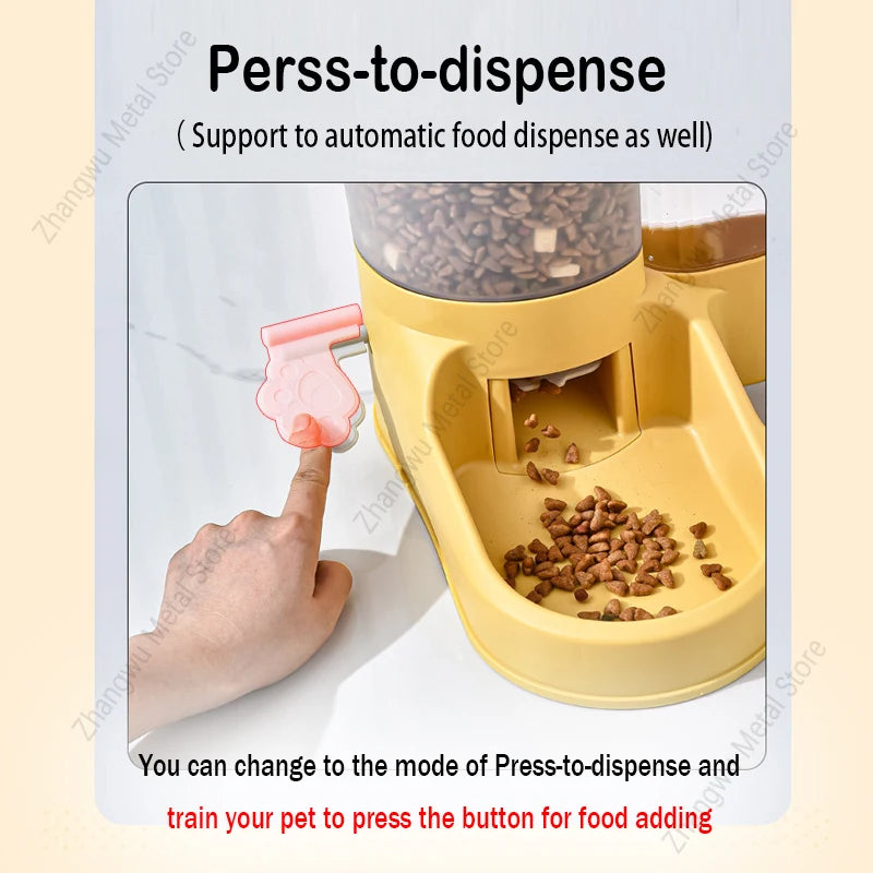 Large Capacity Dog Feeder Automatic Cat Drinker Water & Food Dispenser Pet Drinking & Feeding Bowl For Dogs Cats Food Storage