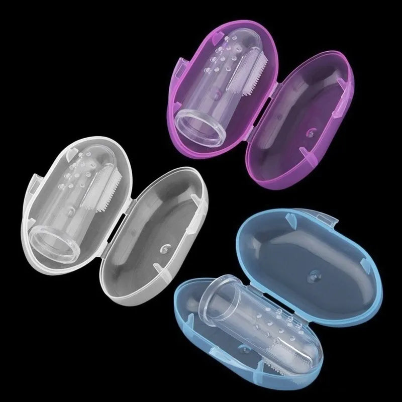 2 Pcs Soft Silicone Pet Finger Toothbrush Teddy Dog Brush Cleaning Bad Breath Teeth Care Dog Cat Oral Cleaning Stuff