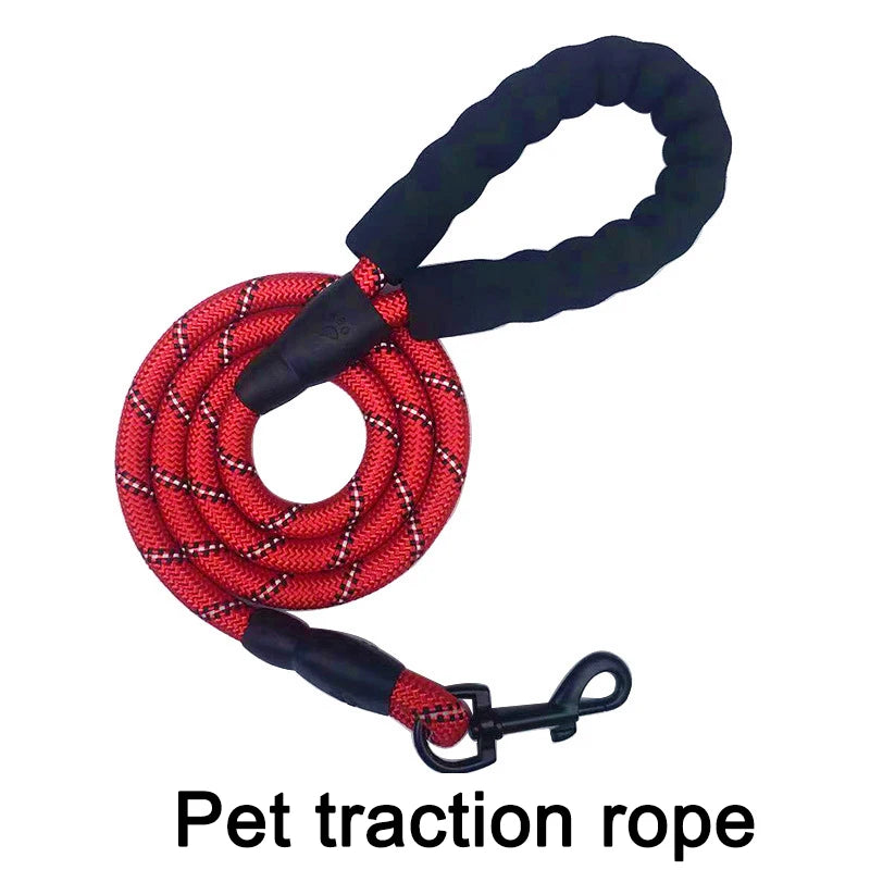 Pet Dog Reflective Towing Rope Dog Rope Dog Chain Round Rope Butler Hand Towing Strap