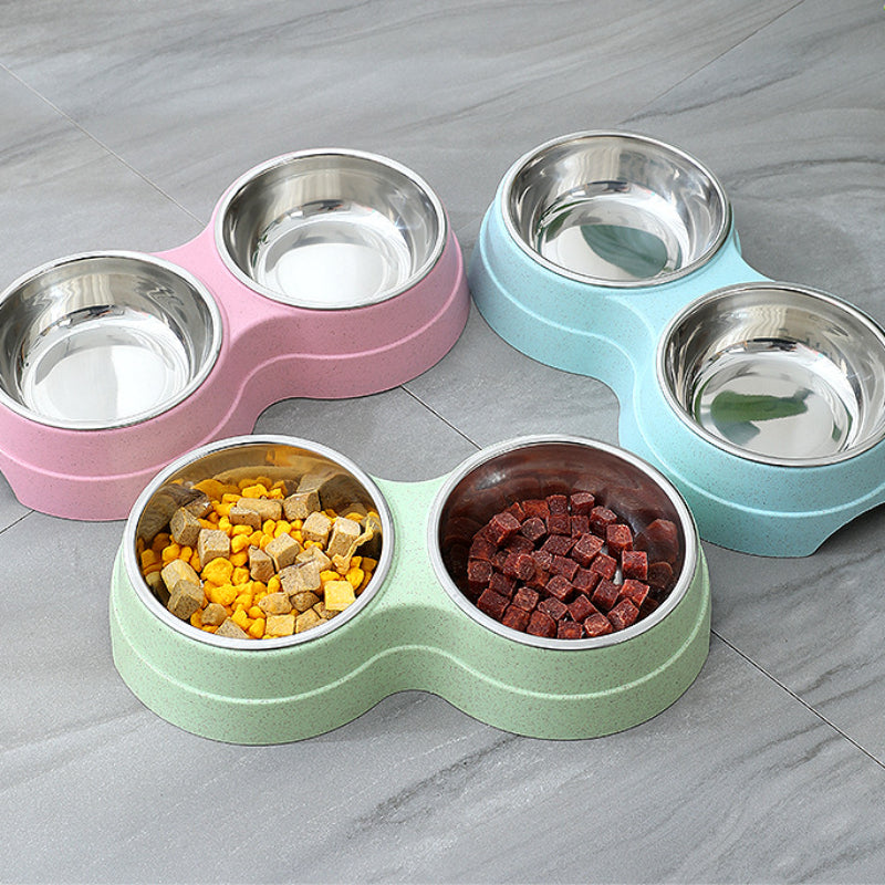 FRISCO Paw Design Silicone Stainless Steel Slow Feeder Dog & Cat Bowl,  Blue, 2 Cup 
