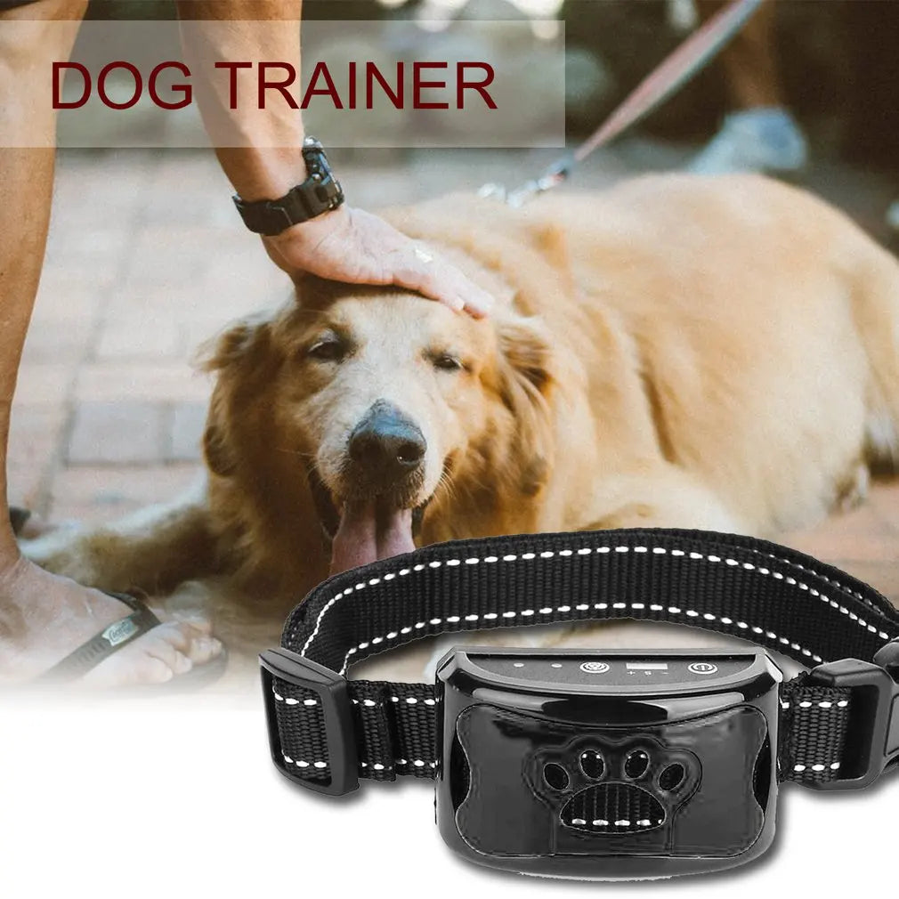 Hot Newest Electric Anti Barking Devices Ultrasonic Dog Training Collar USB Chargeable Stop Barking Vibration Anti Bark Devices