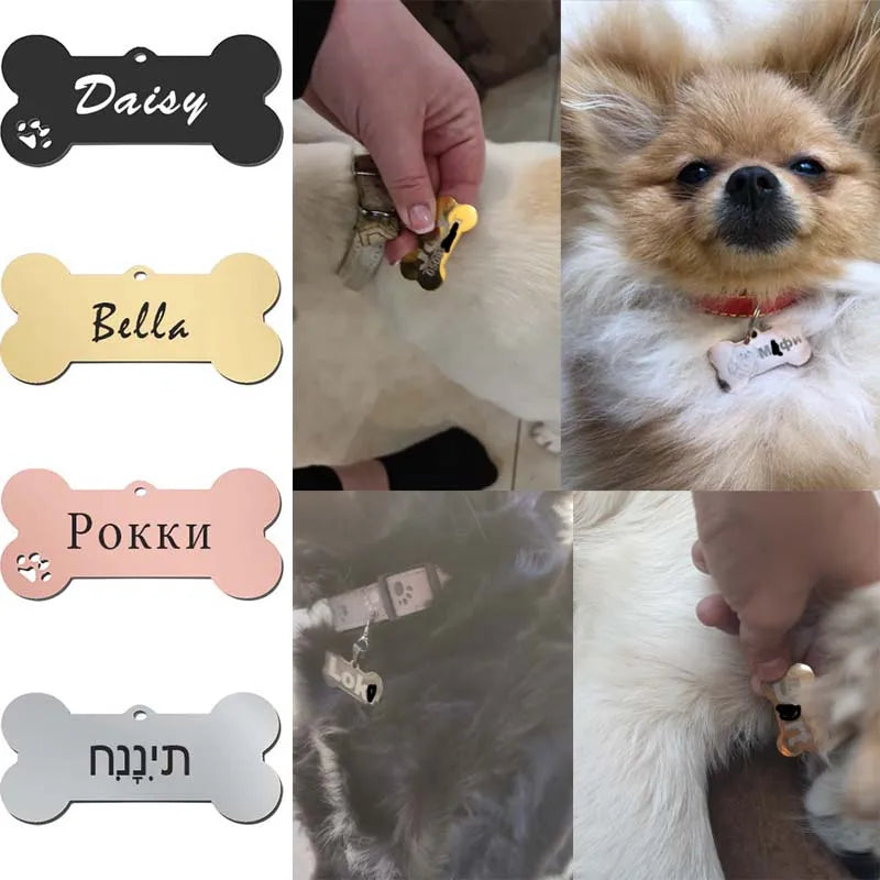 Pet Collar Personalized ID Tag Engraved Name for Dog Cat Puppy KeyringSPECIFICATIONSBrand Name: PAWFECTType: ID Tagsis_customized: YESMaterial: Stainless SteelIs Smart Device: noOrigin: Mainland ChinaCN: ZhejiangPattern: SolidFeature: ShopDoggieworksShopDoggieworksDog Cat Puppy Keyring Charm Pendant Bone Necklace Accessories