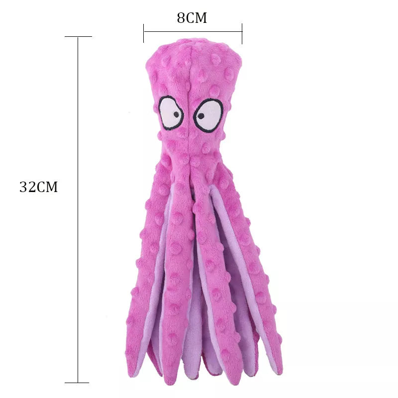 Pet Plush Toy Cat Dog Voice Octopus Shell Puzzle Toy Bite Resistant Interactive Pet Dog Teeth Cleaning Chew Toy Pet Supplies