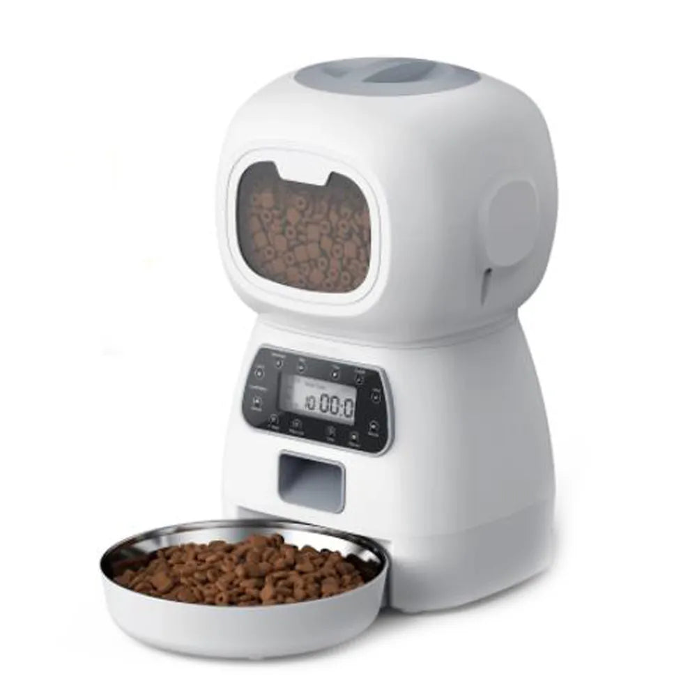 3.5L Automatic Pet Feeder Smart Food Dispenser For Cats Dogs Timer StaSPECIFICATIONSBrand Name: repetsunItem Type: Food StorageOrigin: Mainland ChinaType: DogsMaterial: PlasticVolume: 3.5LApplicable Dog Breed: UniversalNotice: This proShopDoggieworksShopDoggieworksCats Dogs Timer Stainless Steel Bowl Auto Dog Cat Pet Feeding Pet Supplies