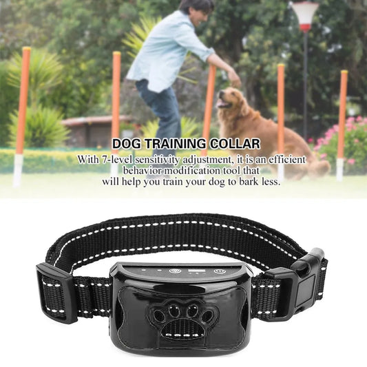 Hot Newest Electric Anti Barking Devices Ultrasonic Dog Training Collar USB Chargeable Stop Barking Vibration Anti Bark Devices