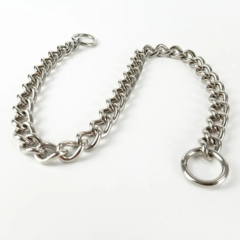 304 Stainless Steel P Chain for Dogs Training Choke Collars for Large Dogs French Bulldog German Shepherd Heavy Duty Pet Collar