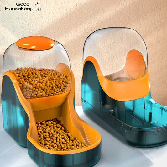 3.8L Gravity Pet Water Dispenser Cat Automatic Feeder Plastic Dog Water Bottle Food Water Dispenser Pet Feeding Bowl for Cat Dog