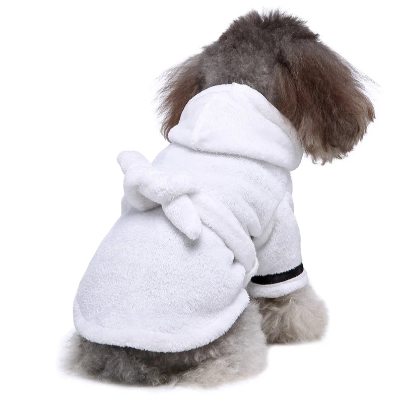 Pet Dog Bathrobe Dog Pajamas Sleeping Clothes Soft Pet Bath Drying Towel Clothes for for Puppy Dogs Cats Pet Accessories