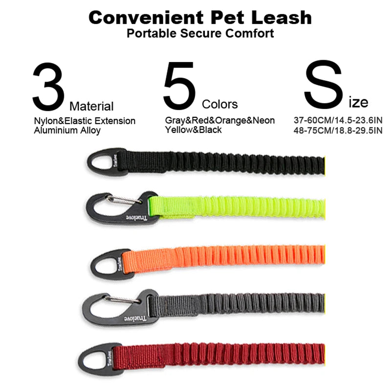 Truelove Short Bungee Dog Nylon Leash Rope For dog collar Extension Retractable For All Breed Training Running walking TLL2971