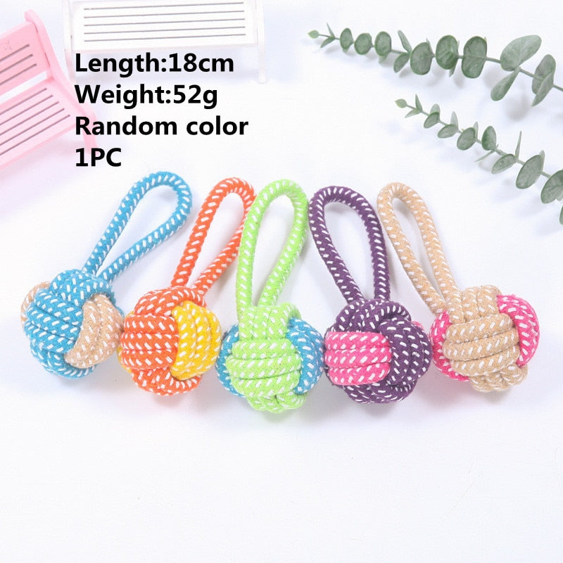 interactive cotton rope dog toys bite-resistant pet puppy dog toy chew