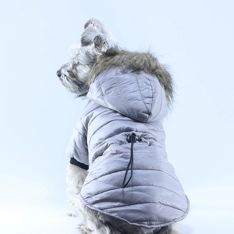 Soft Furry Hoodie Warm Cotton Dog Clothes For Small Dogs Windproof Pet Jacket Puppy Coat Winter Clothing For Yorkies Chihuahua