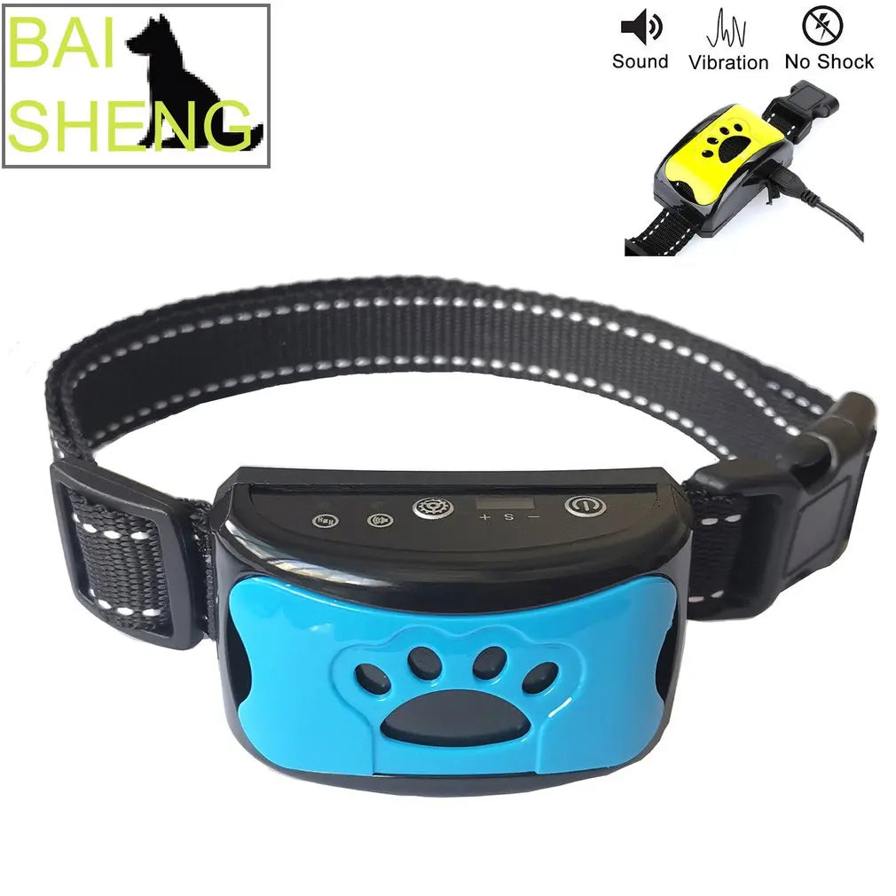 Hot Newest Electric Anti Barking Devices Ultrasonic Dog Training Collar USB Chargeable Stop Barking Vibration Anti Bark Devices