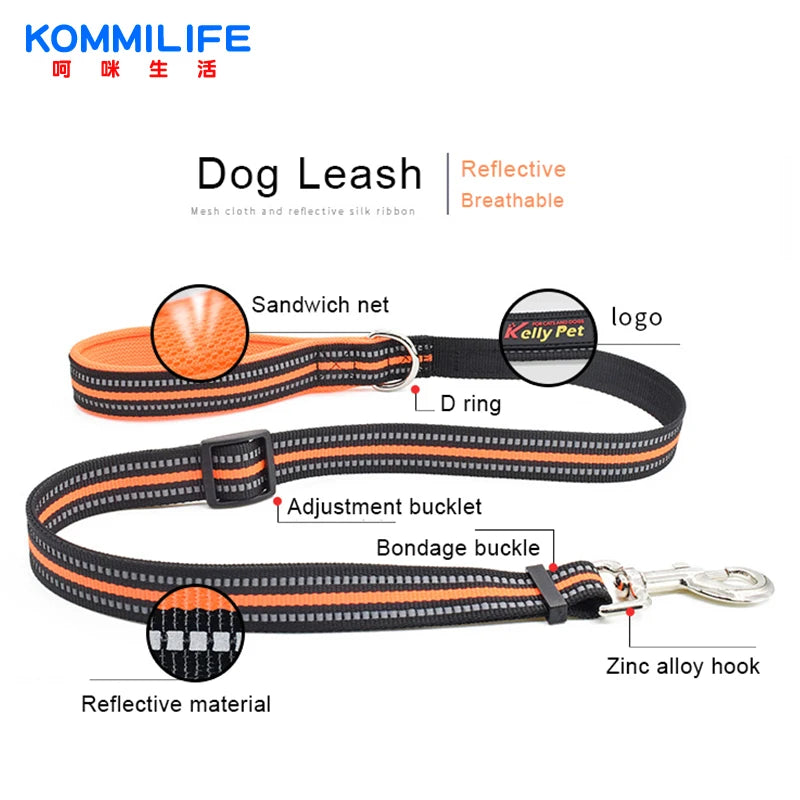 Breathable Nylon Mesh Dog Harness Reflective Adjustable Dog Harness Pet Leash Dog Accessories Pet Collar Leash For Dogs