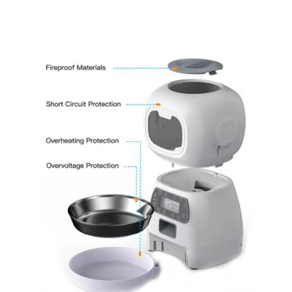 3.5L Automatic Pet Feeder Smart Food Dispenser For Cats Dogs Timer StaSPECIFICATIONSBrand Name: repetsunItem Type: Food StorageOrigin: Mainland ChinaType: DogsMaterial: PlasticVolume: 3.5LApplicable Dog Breed: UniversalNotice: This proShopDoggieworksShopDoggieworksCats Dogs Timer Stainless Steel Bowl Auto Dog Cat Pet Feeding Pet Supplies