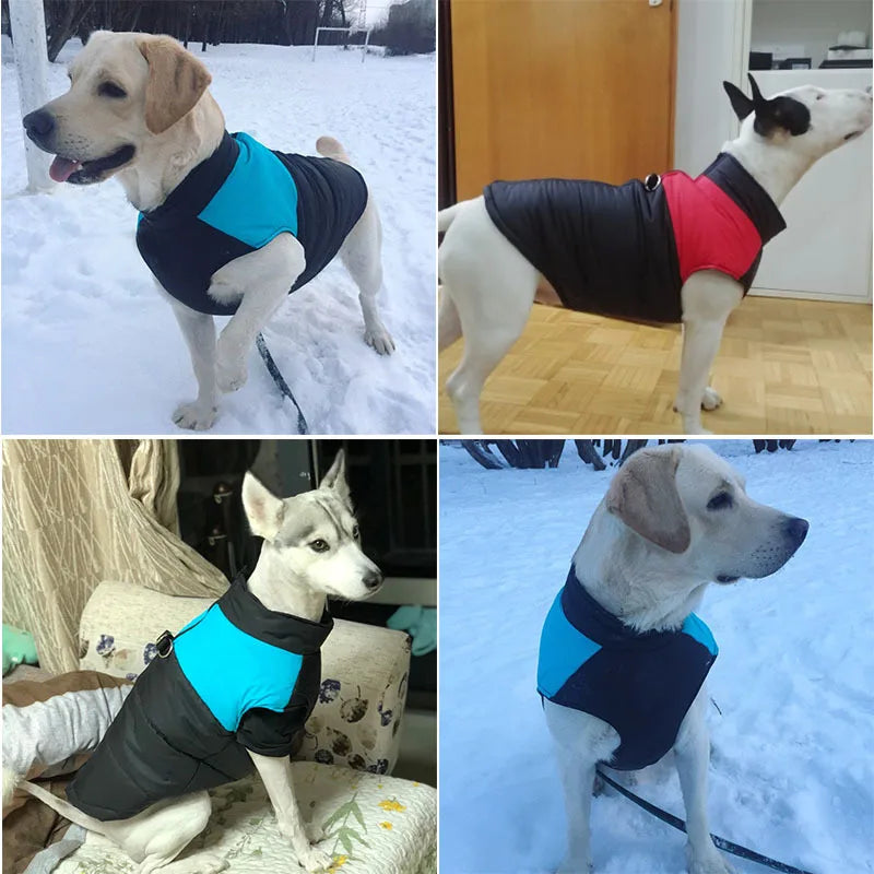 Waterproof Pet Dog Puppy Vest Jacket Winter Warm Dog Clothes Pet Padded Vest Zipper Jacket Coat For Small Medium Large Dogs