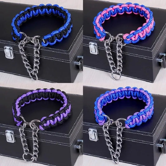 New High Quality Upgraded Color Collar Large Dog German Shepherd Walk The Dog P Chain Adjustable Pet For Medium and large Dogs