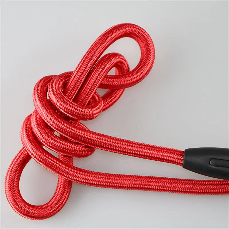 130cm Sturdy Nylon Pet Dog Round Rope Lead Adjustable Dog Collar Leash for Small Dogs Training Puppy P Chain Walking Pets Leads