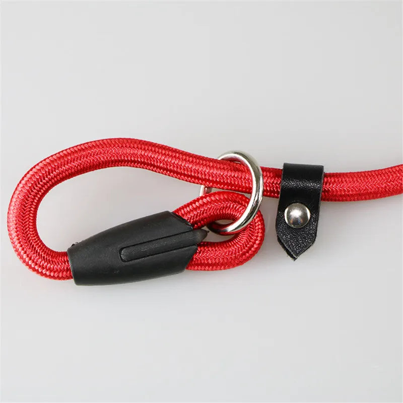 130cm Sturdy Nylon Pet Dog Round Rope Lead Adjustable Dog Collar Leash for Small Dogs Training Puppy P Chain Walking Pets Leads