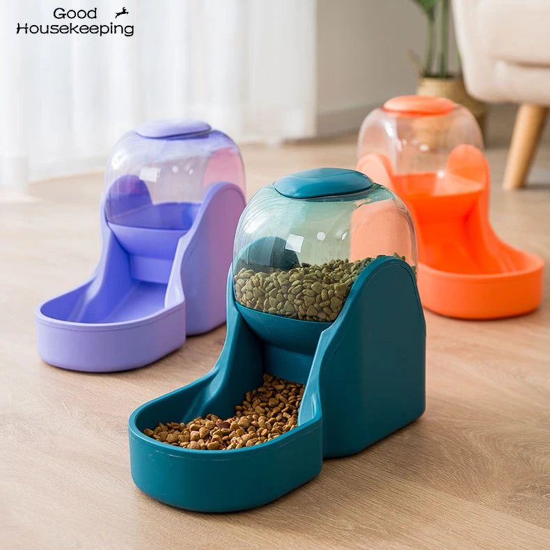 3.8L Gravity Pet Water Dispenser Cat Automatic Feeder Plastic Dog Water Bottle Food Water Dispenser Pet Feeding Bowl for Cat Dog