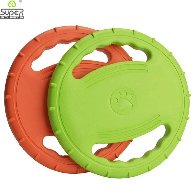 1PC Dog Flying Disc Interactive Rubber Dog Toys Soft Floating Dog Catcher Toy for Pet Training & Chewing