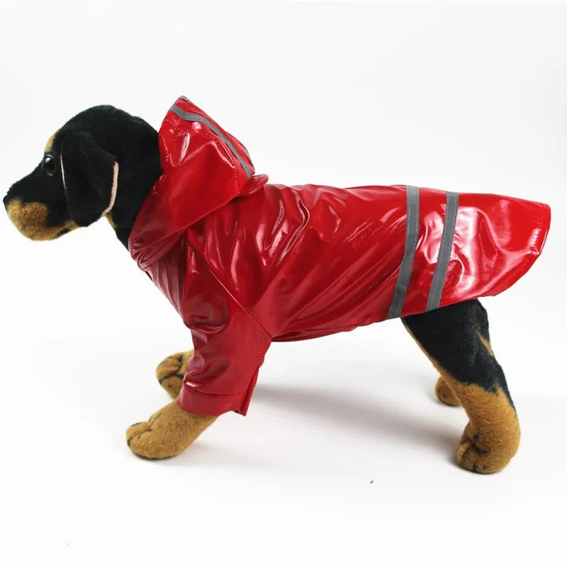 S-XL Pets Dog Clothes Hooded Raincoats Reflective Strip Dogs Rain Coat Waterproof Jackets Outdoor Breathable Clothes For Puppies