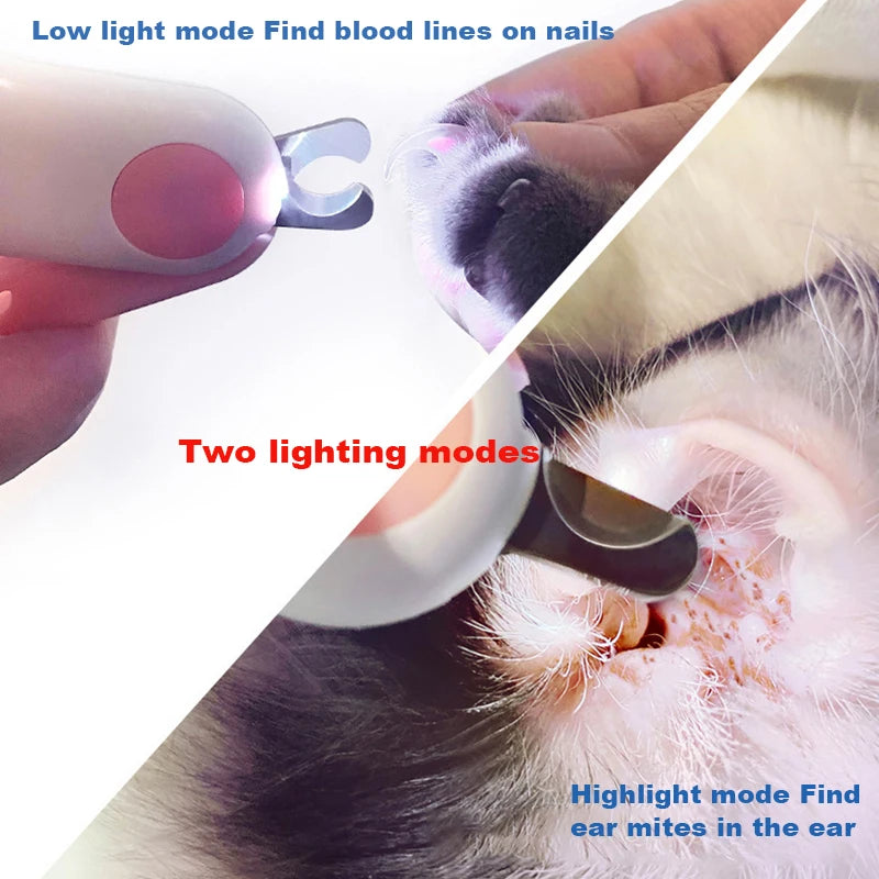 Professional Pet Nail Clipper LED Light Pet Nail Clipper Claw Grooming Scissors for Small Dogs Cats Scissors Dog Accessories