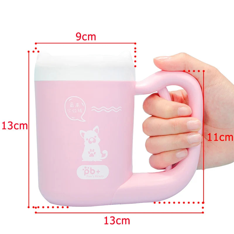 Outdoor Portable Pet Pog Paw Cleaner Cup Soft Silicone Foot Washer Clean Dog Paws One Click Manual Quick Feet Wash Cleaner