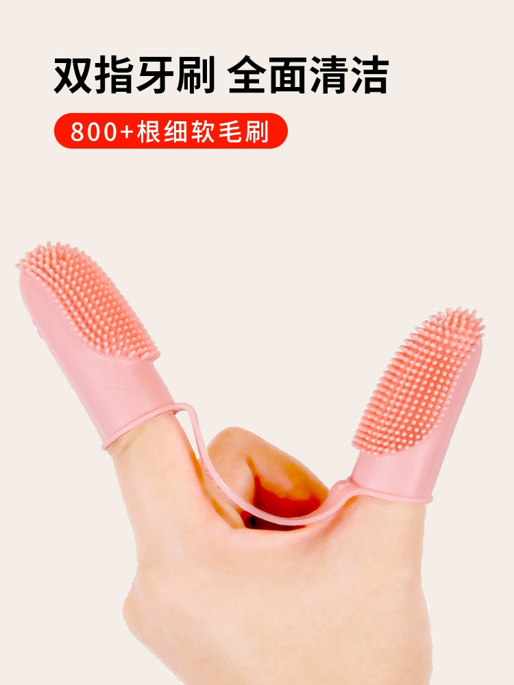 Pet Cleaning Teeth Silicone Finger Toothbrush to Kittens Tooth Stone Removal Anti-Halitosis Dog Brushing Oral Supplies