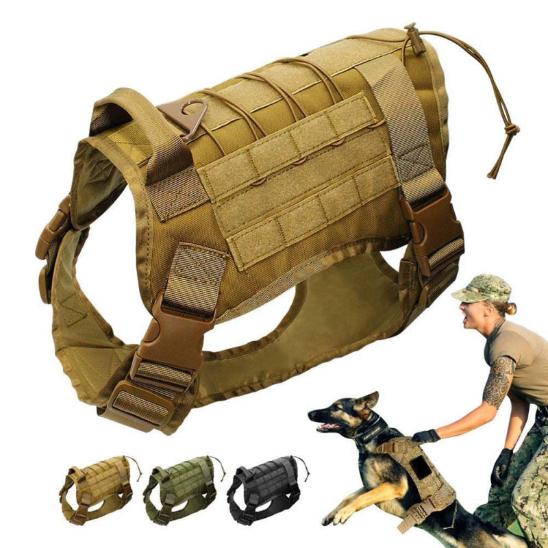 1000D Outdoor Medium Large Dog Training Dog Clothes Malinois Clothes Vest Molle Tactical Self-Carrying Dog Vest