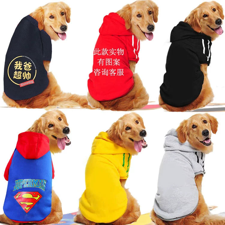 Labrador Golden Retriever Dog Clothes for Autumn and Winter