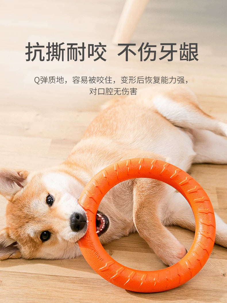 Dog Toy Ball Self-Hi Relieving Stuffy Bite-Resistant Molar Golden Retriever/Border Collie Large Dog Pet Frisbee Pull Ring Dog Training Special