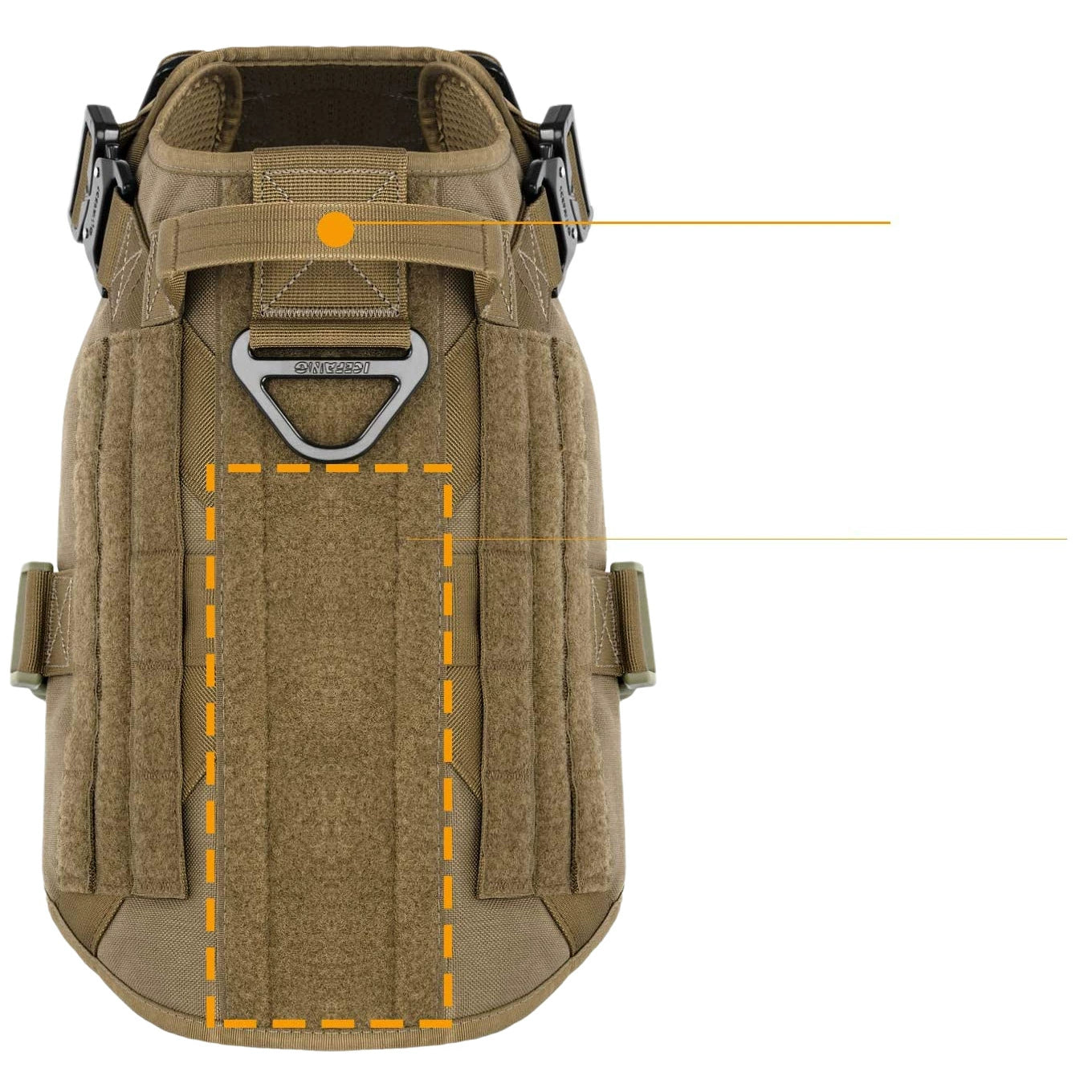 1000D Outdoor Medium Large Dog Tactical Molle Self-Carrying Vest Pet Dog Cobra Buckle Quick Take off Dog Clothes