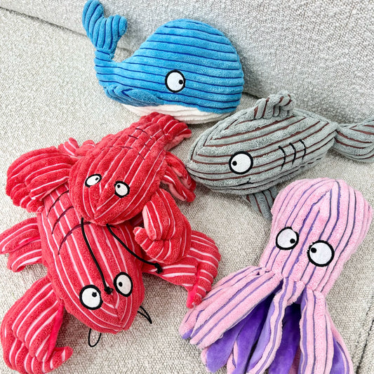 Marine Animal Series Pet Dog Plush Sound Toy Octopus Whale Crab Bite Accompany Foreign Trade Original Order