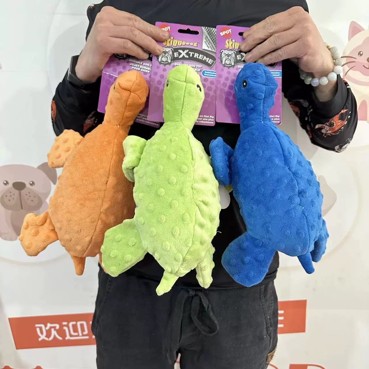 Godog/Beanie Velvet/Export Tail Single Dog Sound Toy Ringing Paper BB Called Airbag Dinosaur Stuffed Bite-Resistant