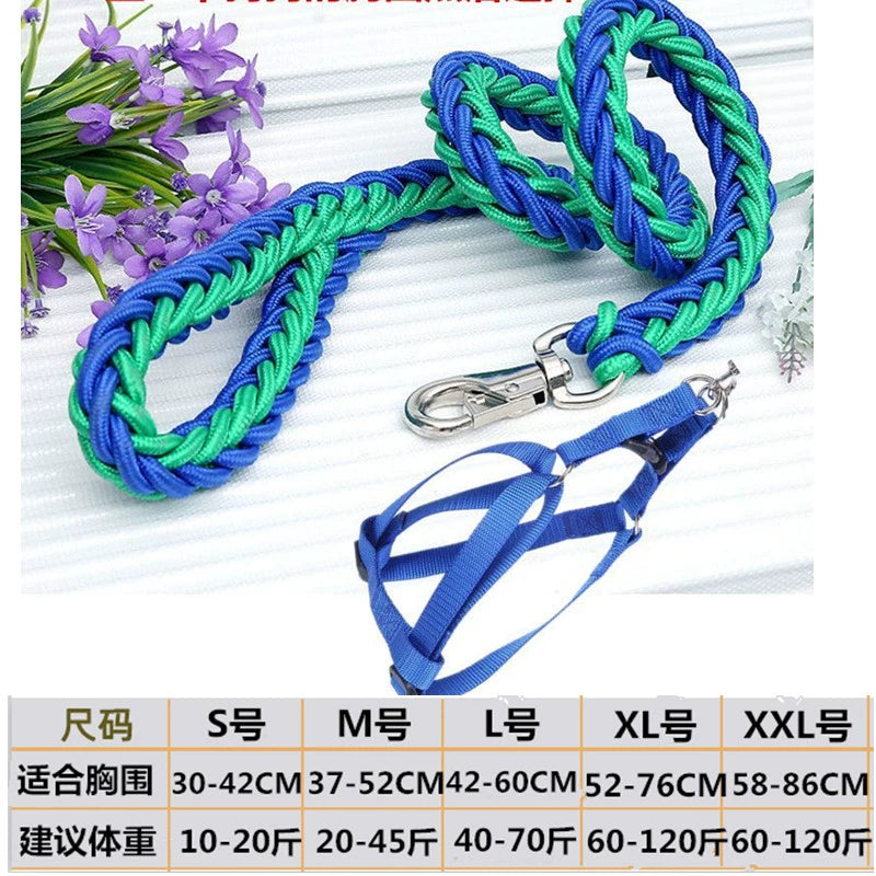 Pet Collar Dog Leash Bold Dog Leash Dog P Rope Big Dog Towing Rope Small Size Dogs Large Dog Golden Retriever