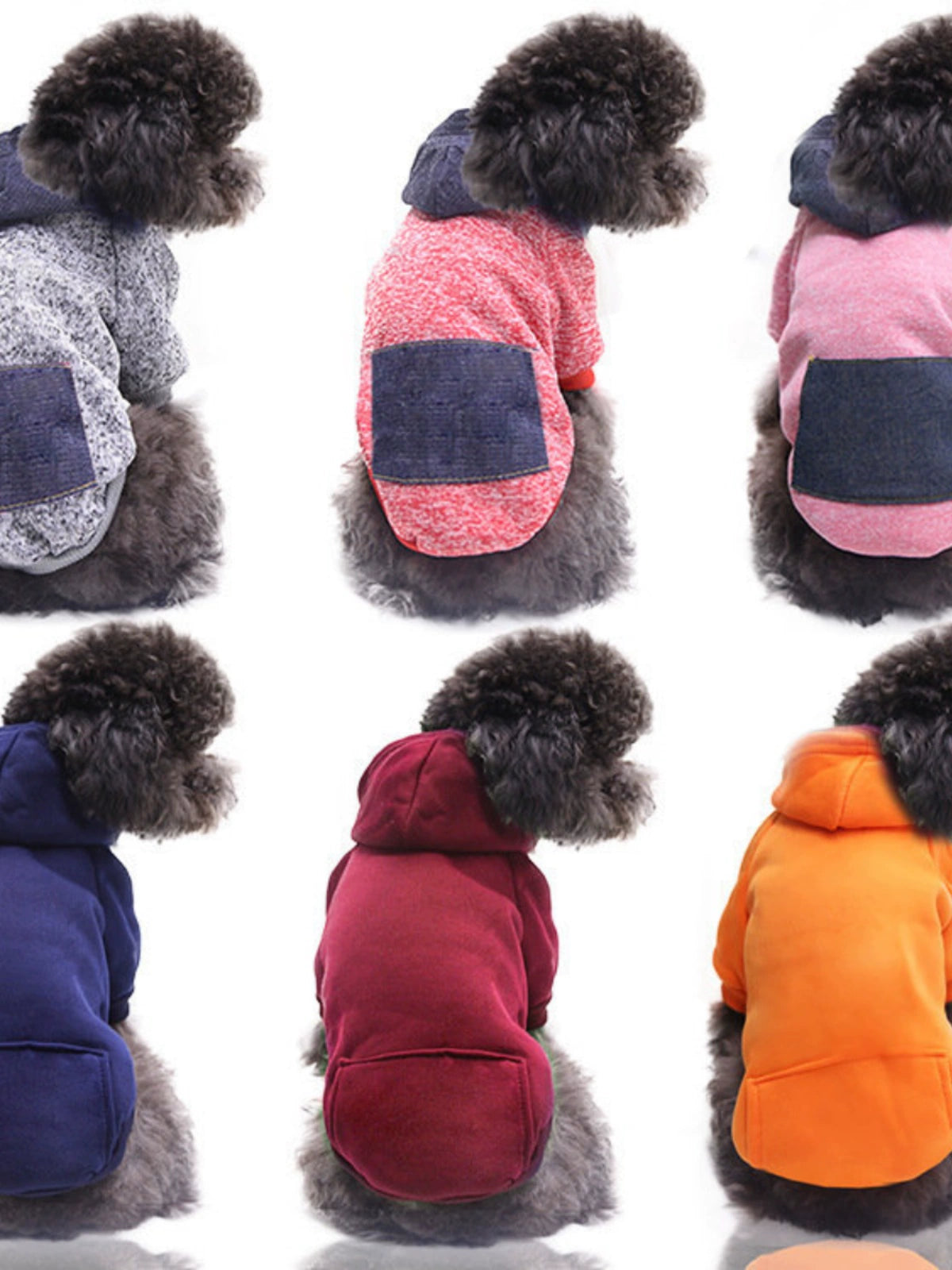 Autumn Winter Sweater Denim Pocket Two-Legged Clothes Sports Style Pet Clothes Dog Cat Clothes Pet Supplies