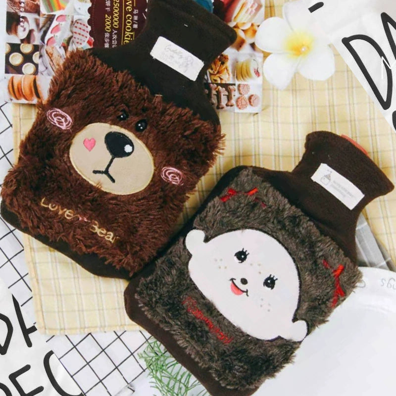 Ding Hot Water Bottle Cover Wool Cover Velvet Cloth Cover Cartoon Phone Case Two-Side Hand Putting Hot Water Bottle Cover Is a Hot Water Bottle Cover