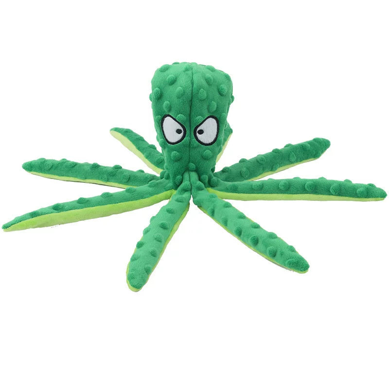 New Pet Plush Toy Octopus Leather Phone Case Dog Educational Bite-Resistant Vocalization Toys Octopus Dogs and Cats Supplies